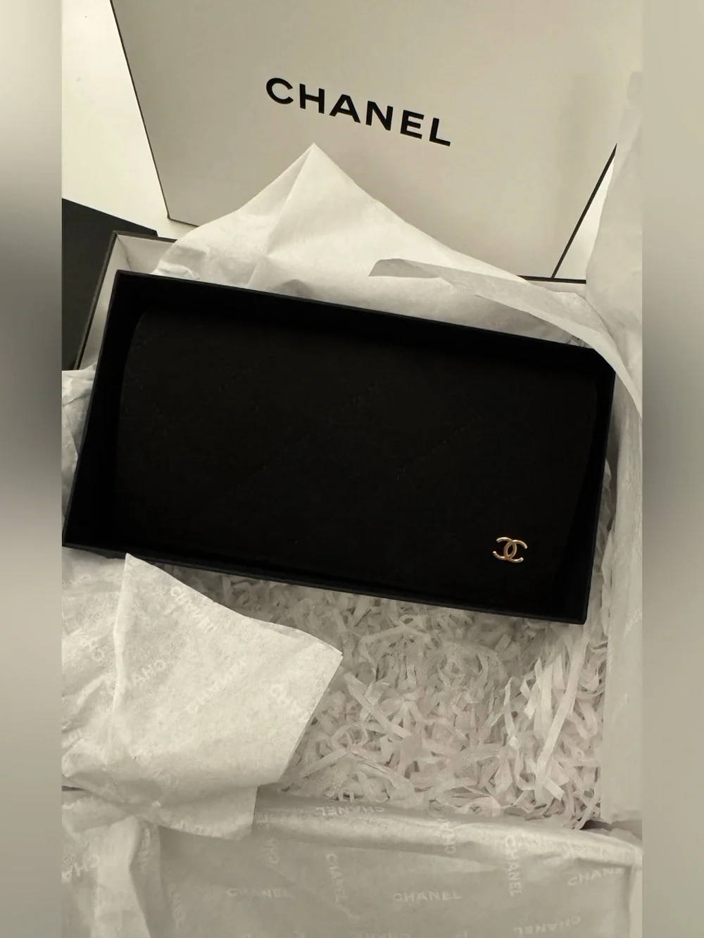 CHANEL Black & Beige Sunglasses - LOW BRIDGE FIT